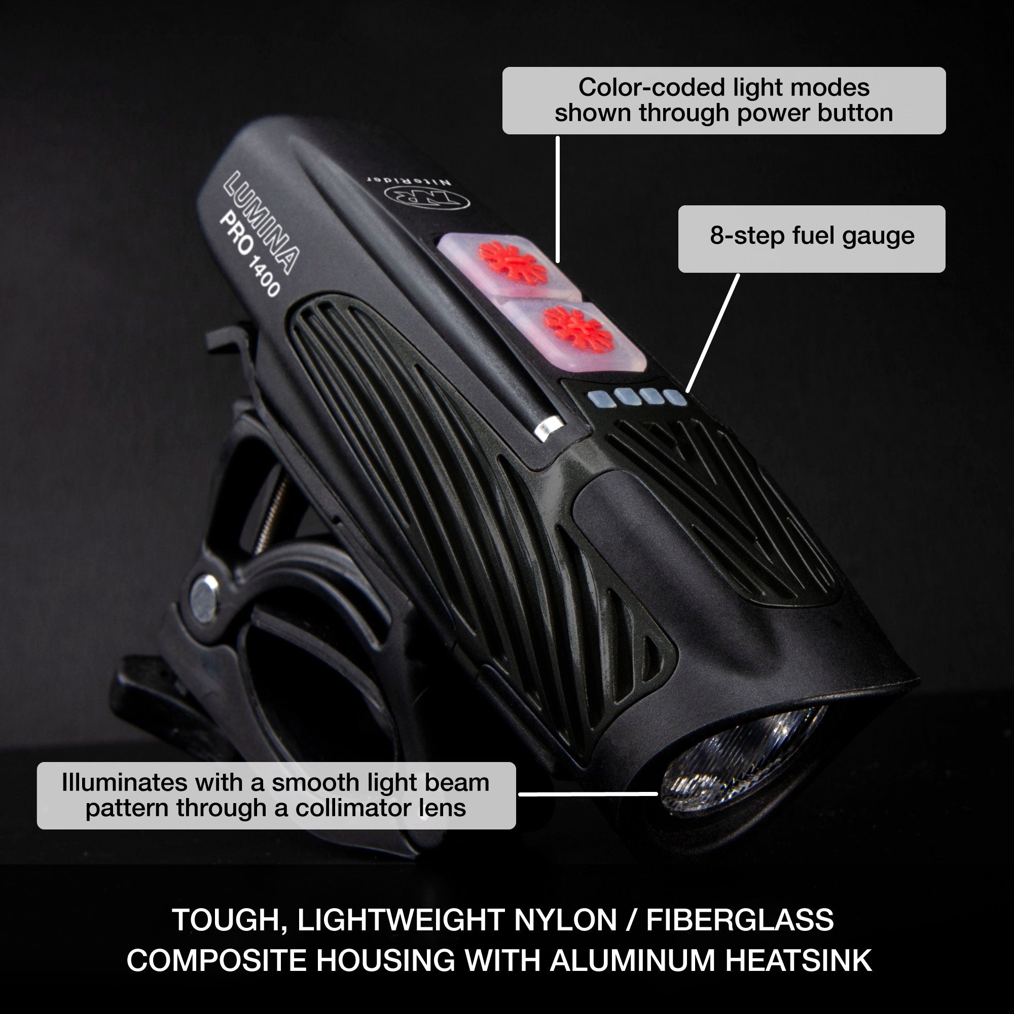 Lumina™ Pro 1400 Front Bike Light