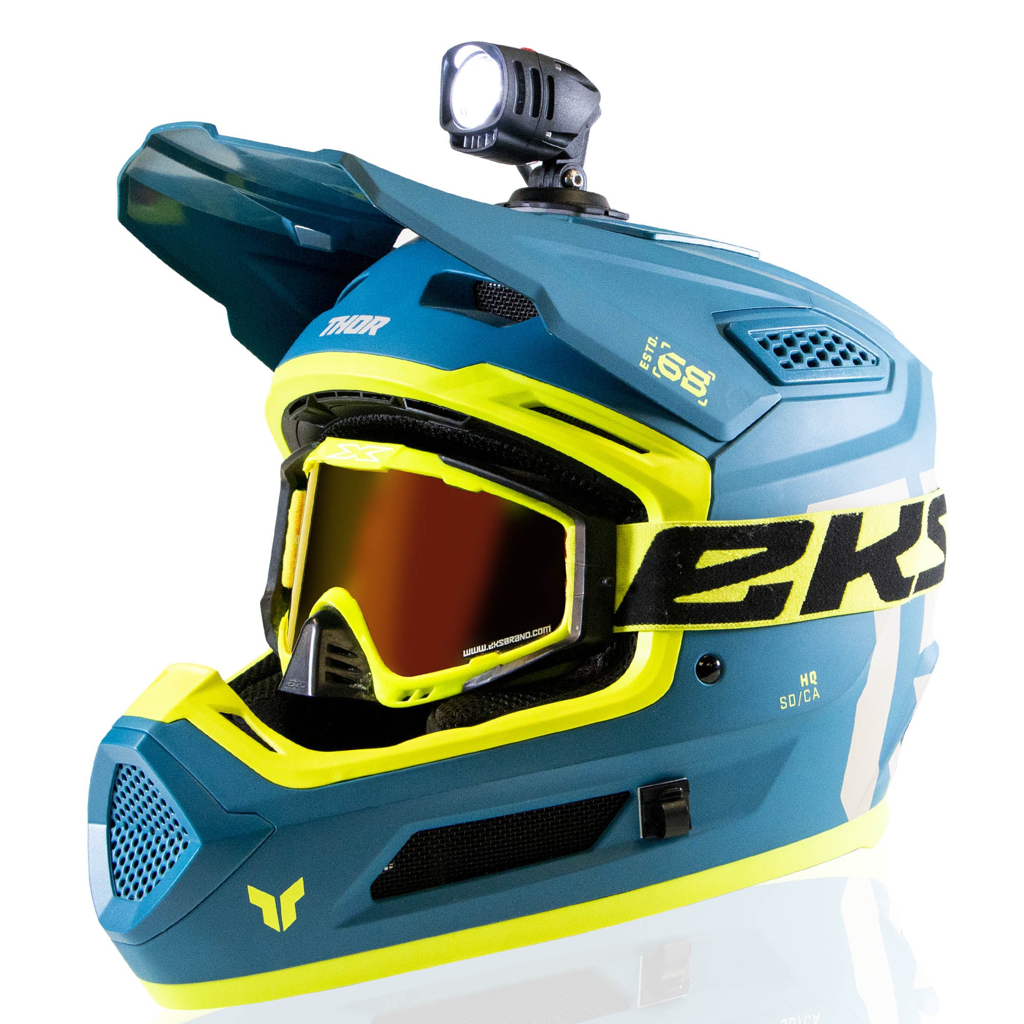 Pro 2200 MX Race (4 Cell) Helmet Mounted Light with Stick On Mount