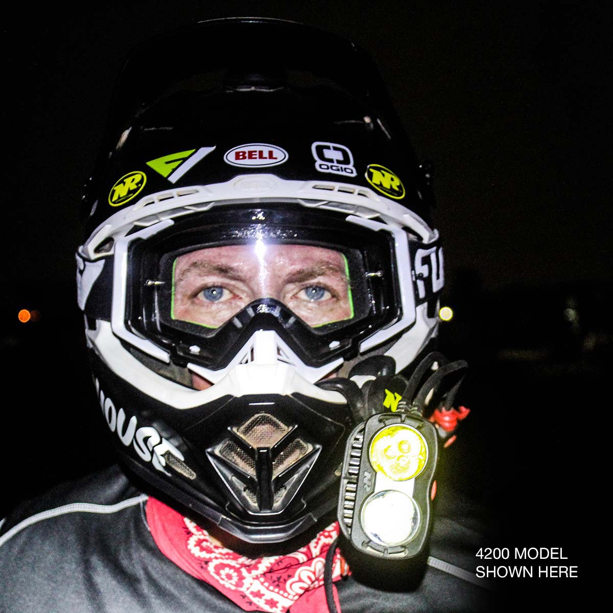 niterider helmet mounted light off-road applicatiions