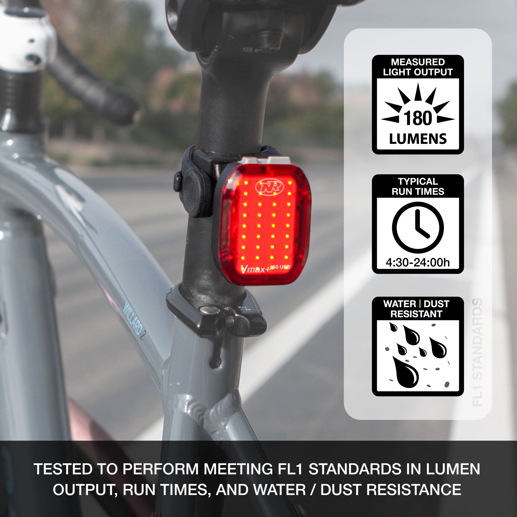 Swift™ 700 and Vmax+™ 180 Bike Front and Rear Light Combo Set