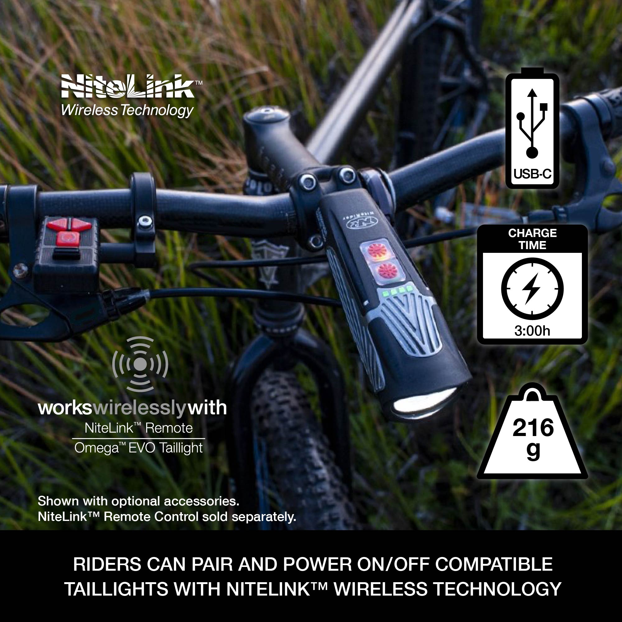 Lumina™ Max 2500 Front Bike Light with NiteLink™
