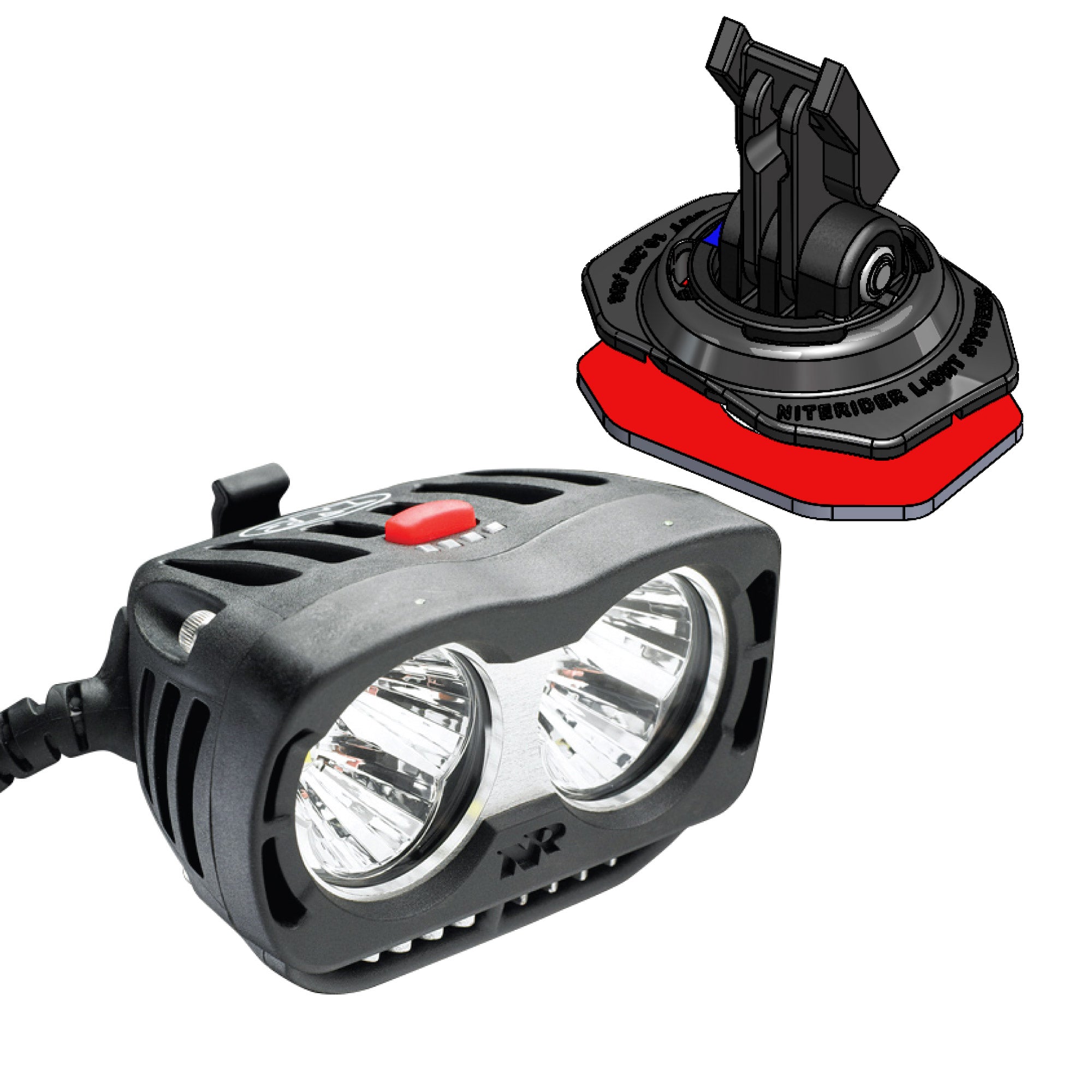 Pro 4200 MX with Stick On Mount Powerful Bright Helmet Lighting