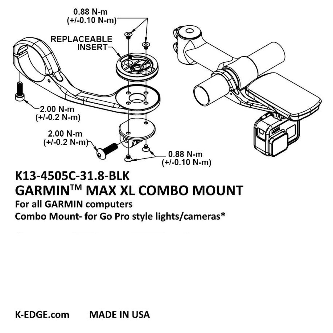 4001 - K-EDGE Garmin Max XL Combo Mount – NiteRider