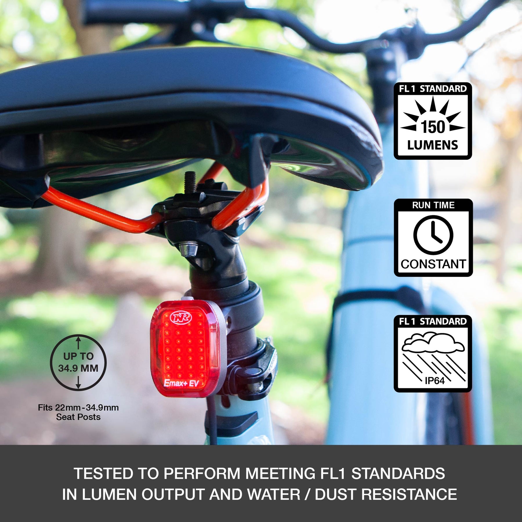 Under seat sales bike light