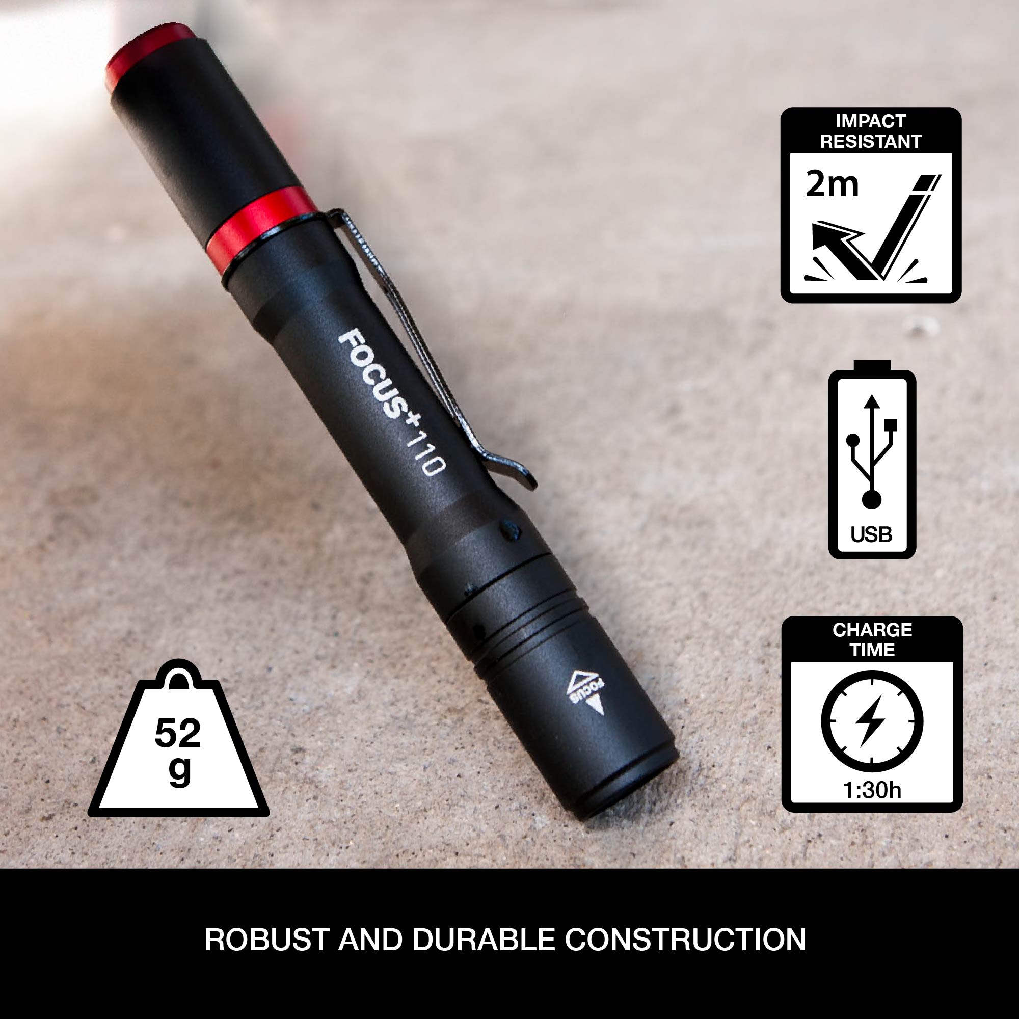 FOCUS+ 110 Handheld Flashlight