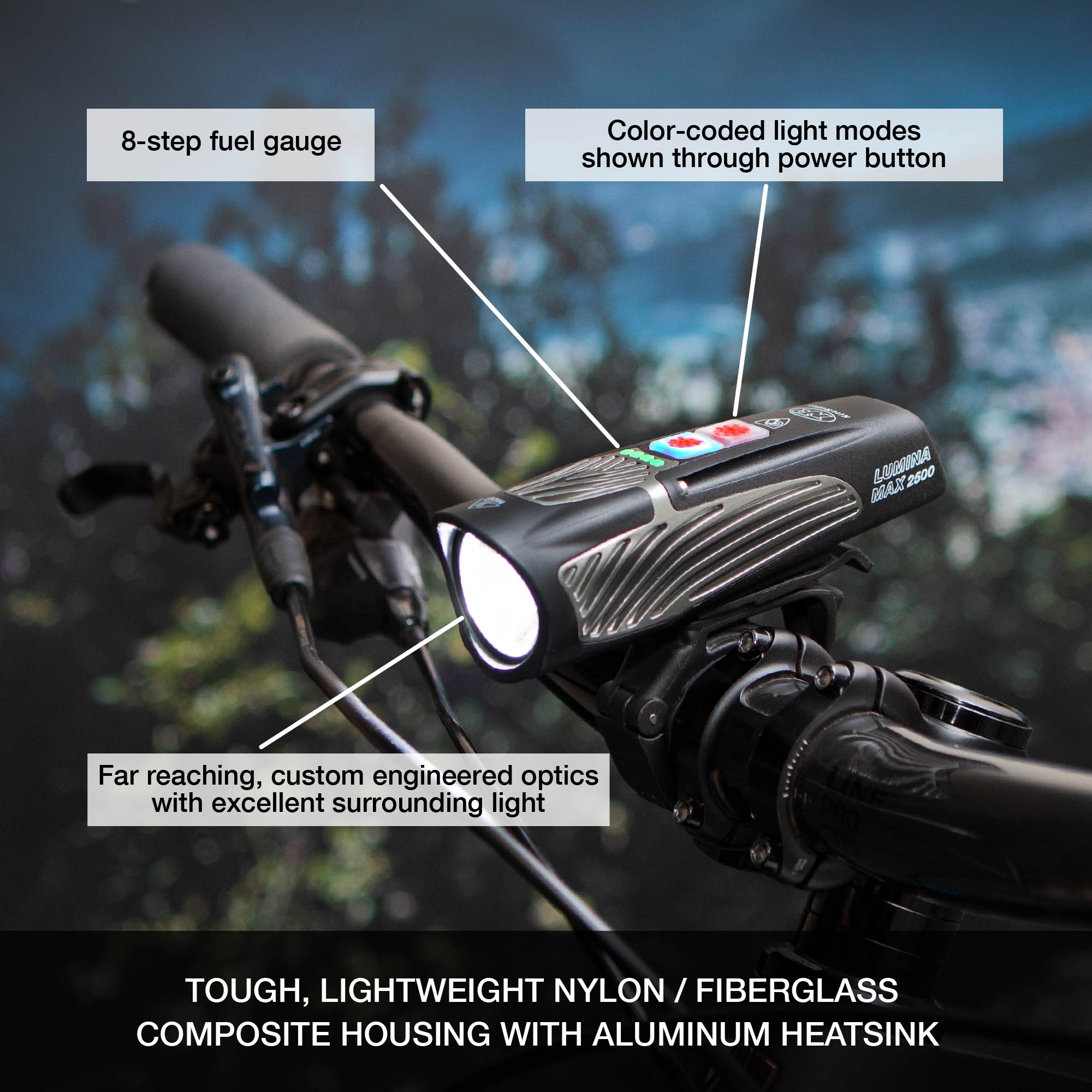 Lumina™ Max 2500 Front Bike Light with NiteLink™