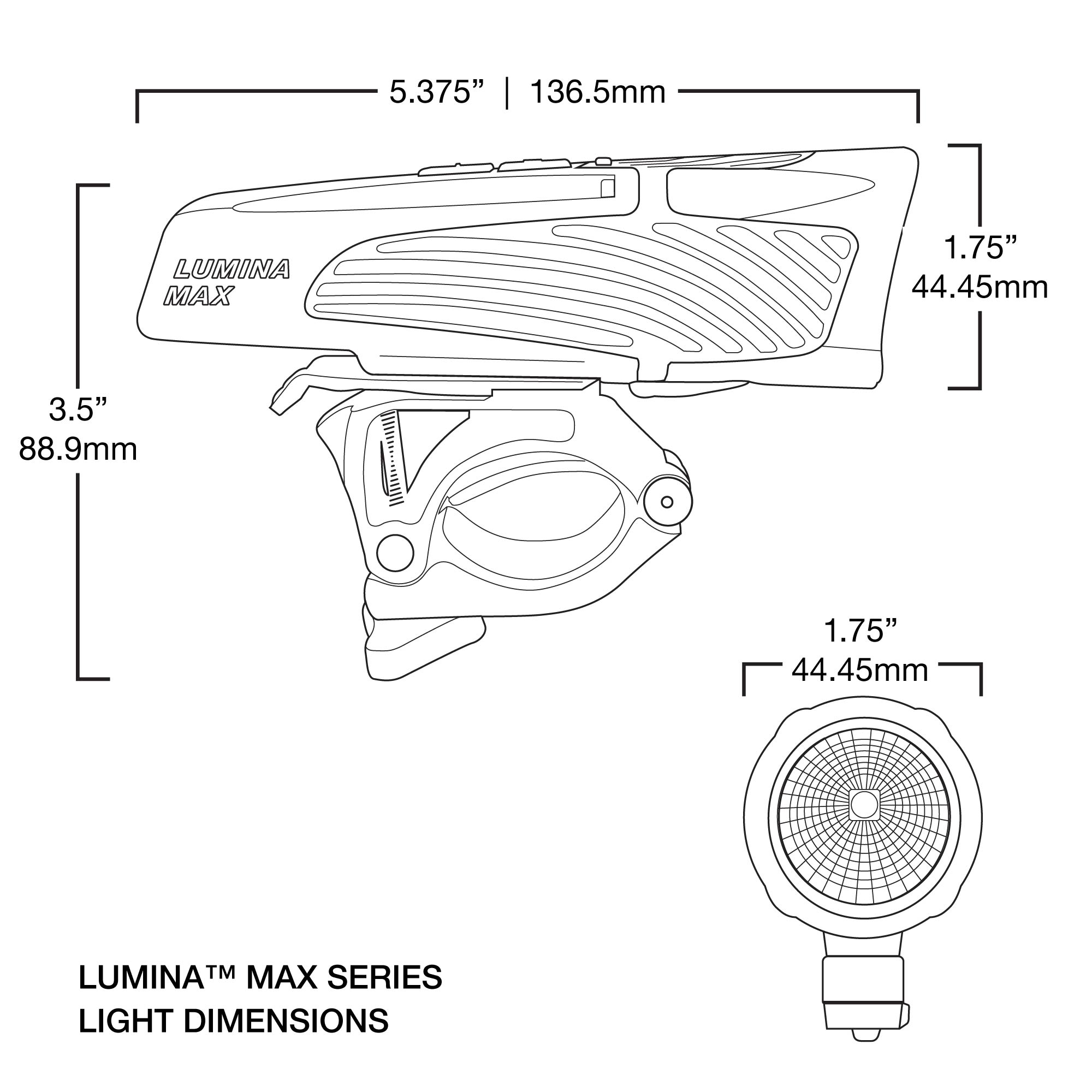 Lumina Max 2500 Front Bike Light with NiteLink