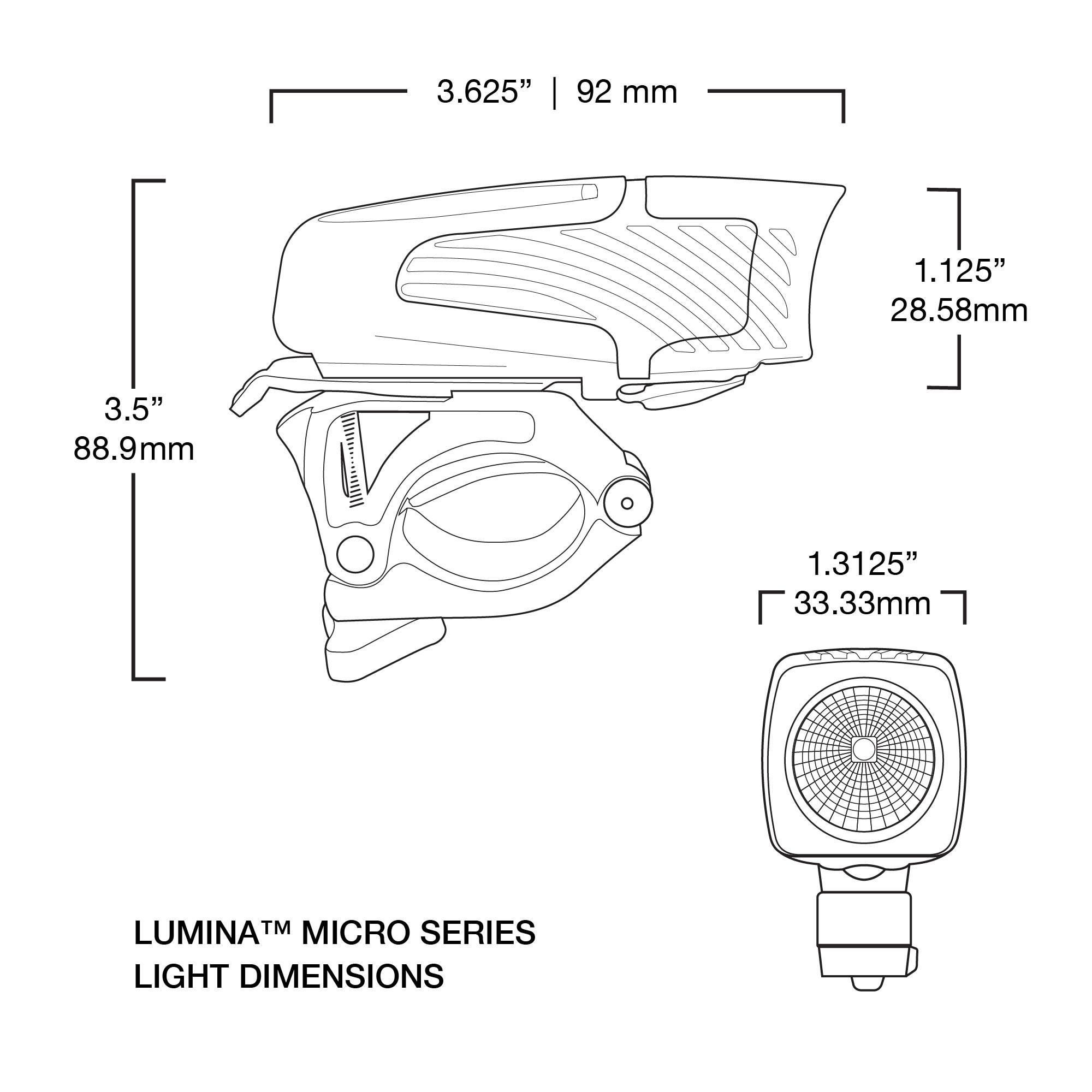 lumina micro small compact lightweight bike light headlight lightweight