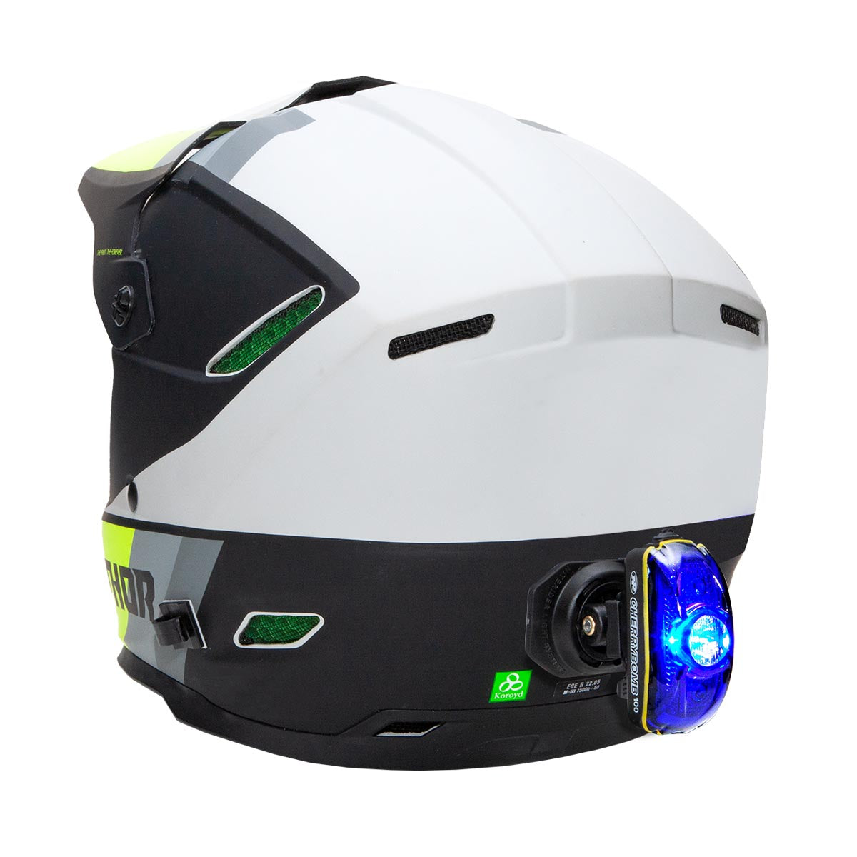 niterider off road helmet light blue bomb taillight
