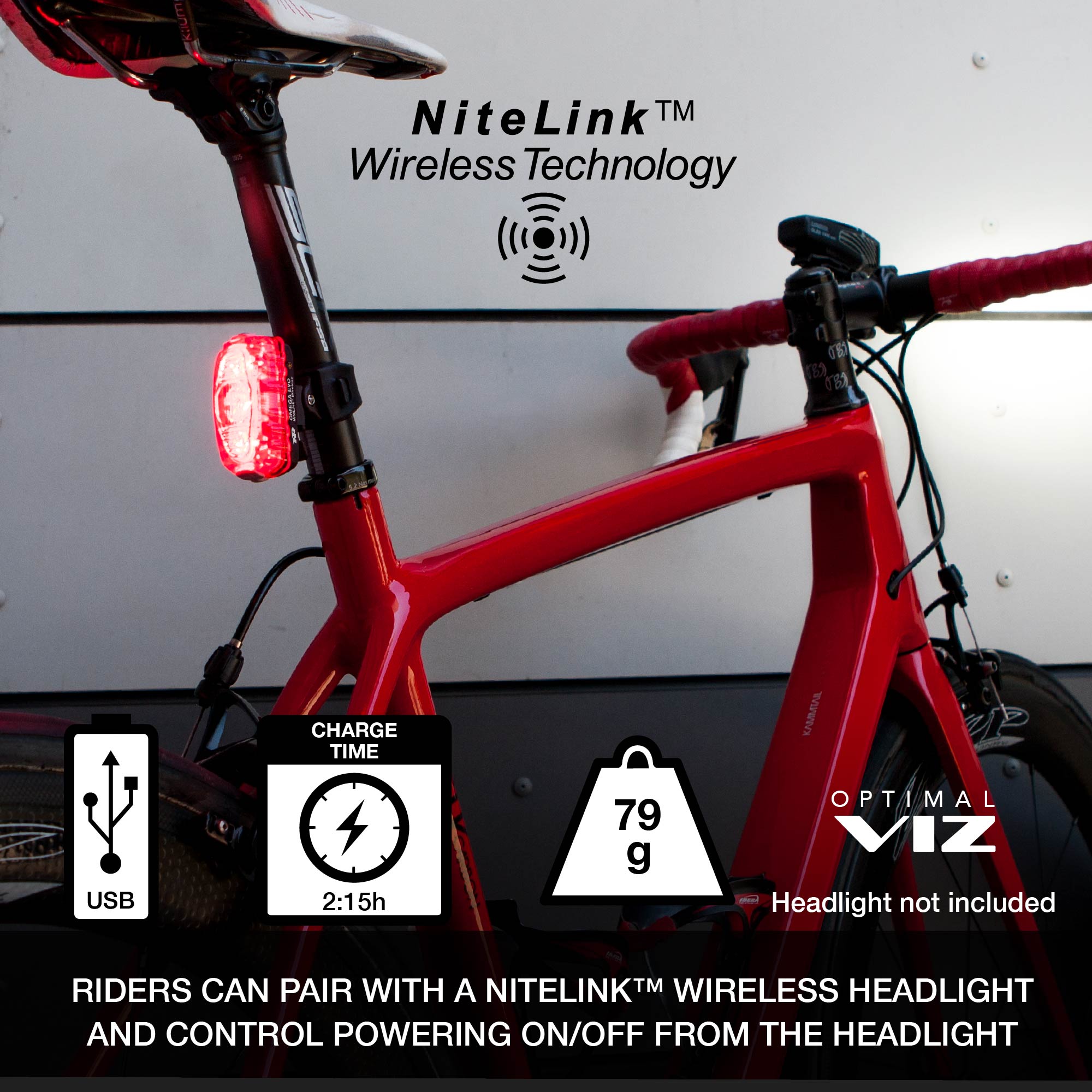 NiteRider オメガ330EVO 自転車テールライト NiteLink付き Omega 330 EVO NiteLink Bike Taillight | NiteRider