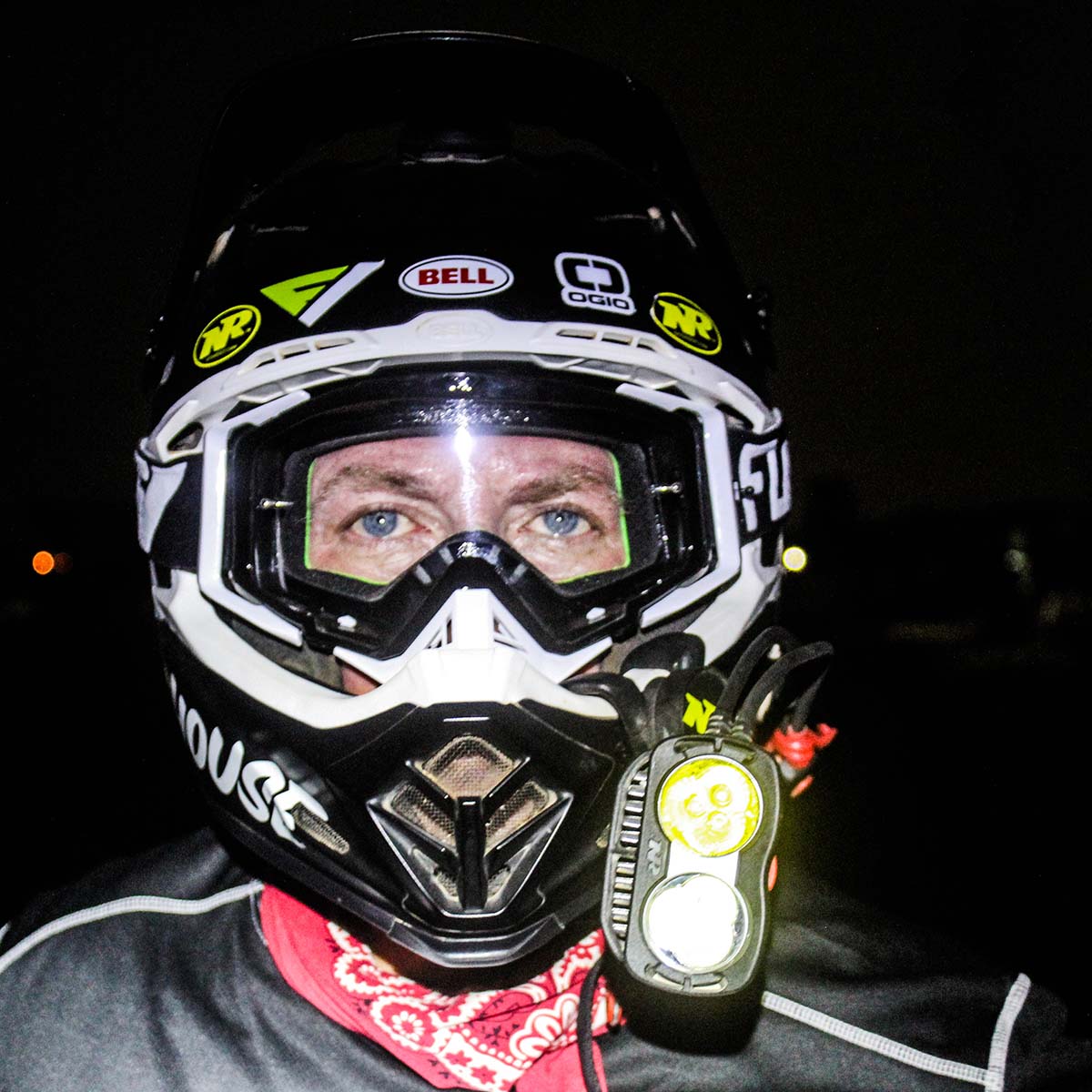 bike enduro helmet Pro 4200 MX Enduro Helmet Mounted Light with Jawbone Mount – NiteRider Technical Lighting