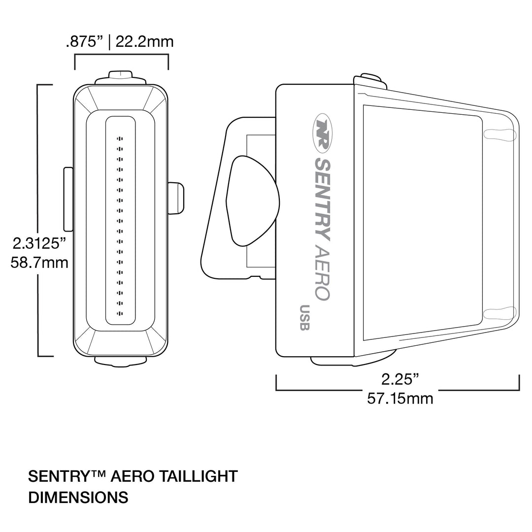 Sentry Aero 260 Bike Taillight for Optimal VIZ NiteRider Technical Lighting