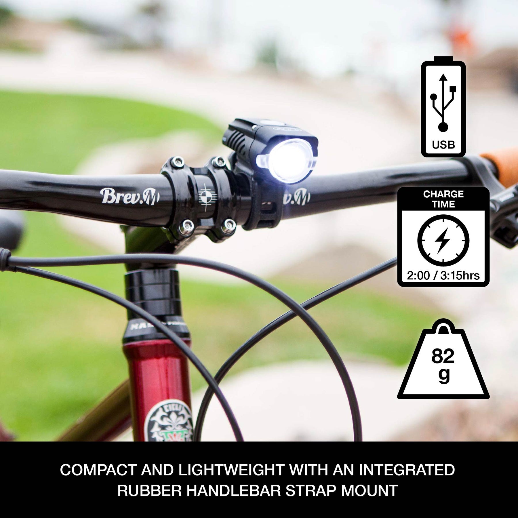 Swift™ LED Bike Headlight Front USB Rechargeable Light – Technical Lighting
